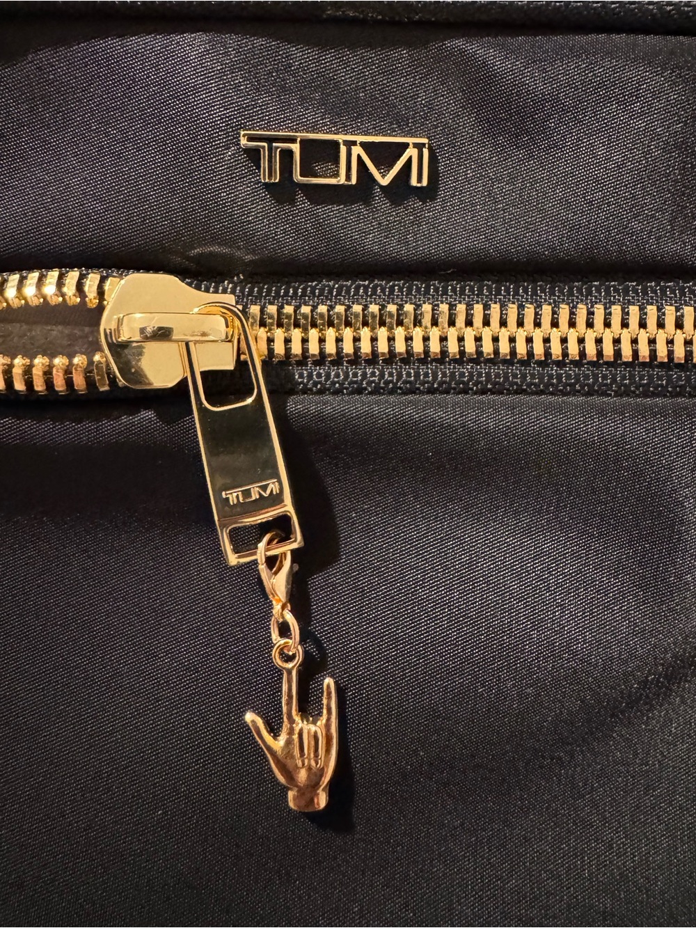 American Sign Language ILY I love you gold charm